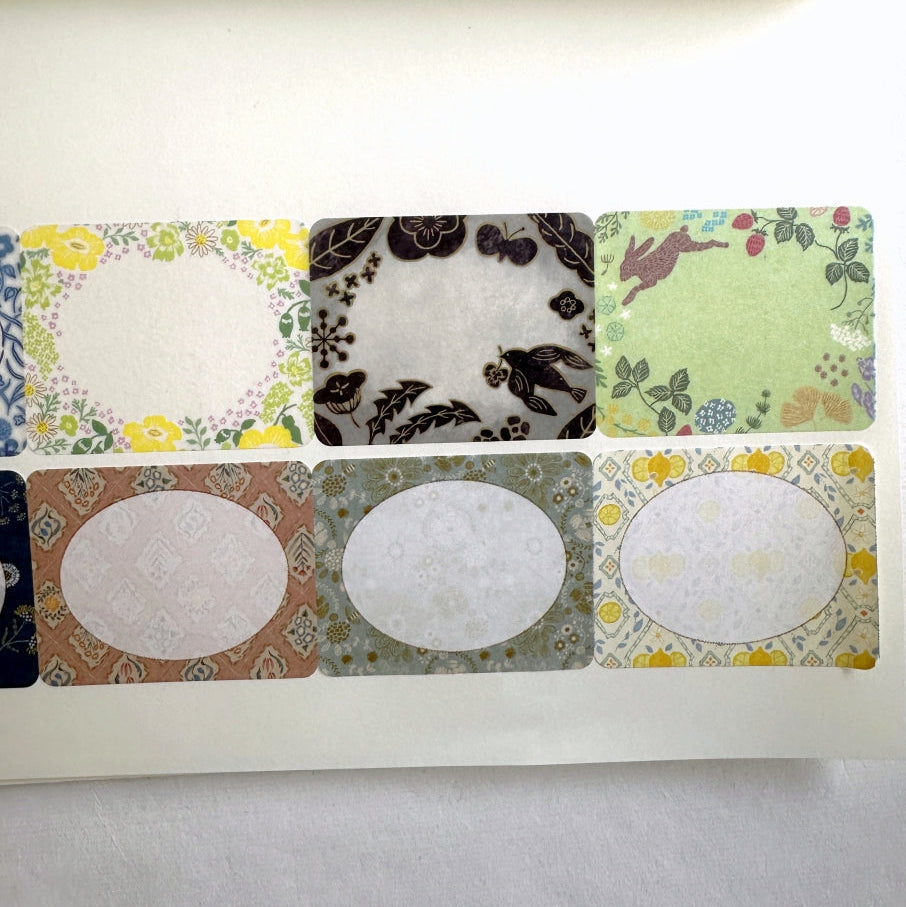 Keibunsha/MeriBUN - Treberol & Flower glassine sticky note rolls SAMPLES