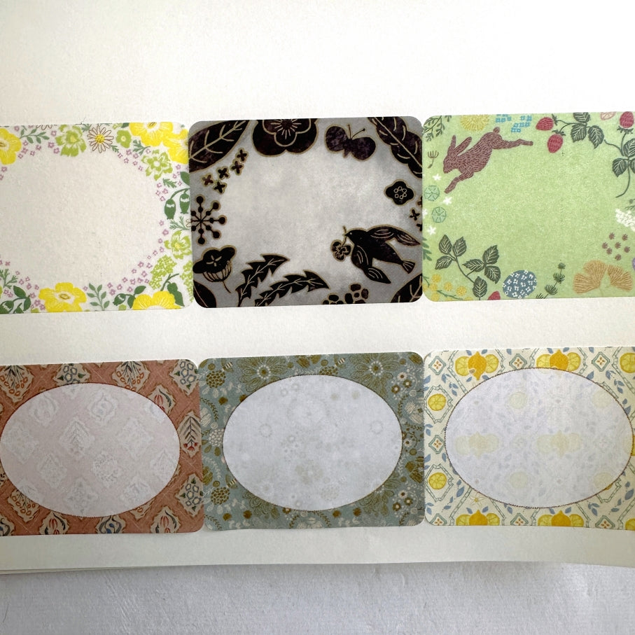 Keibunsha/MeriBUN - Treberol & Flower glassine sticky note rolls SAMPLES