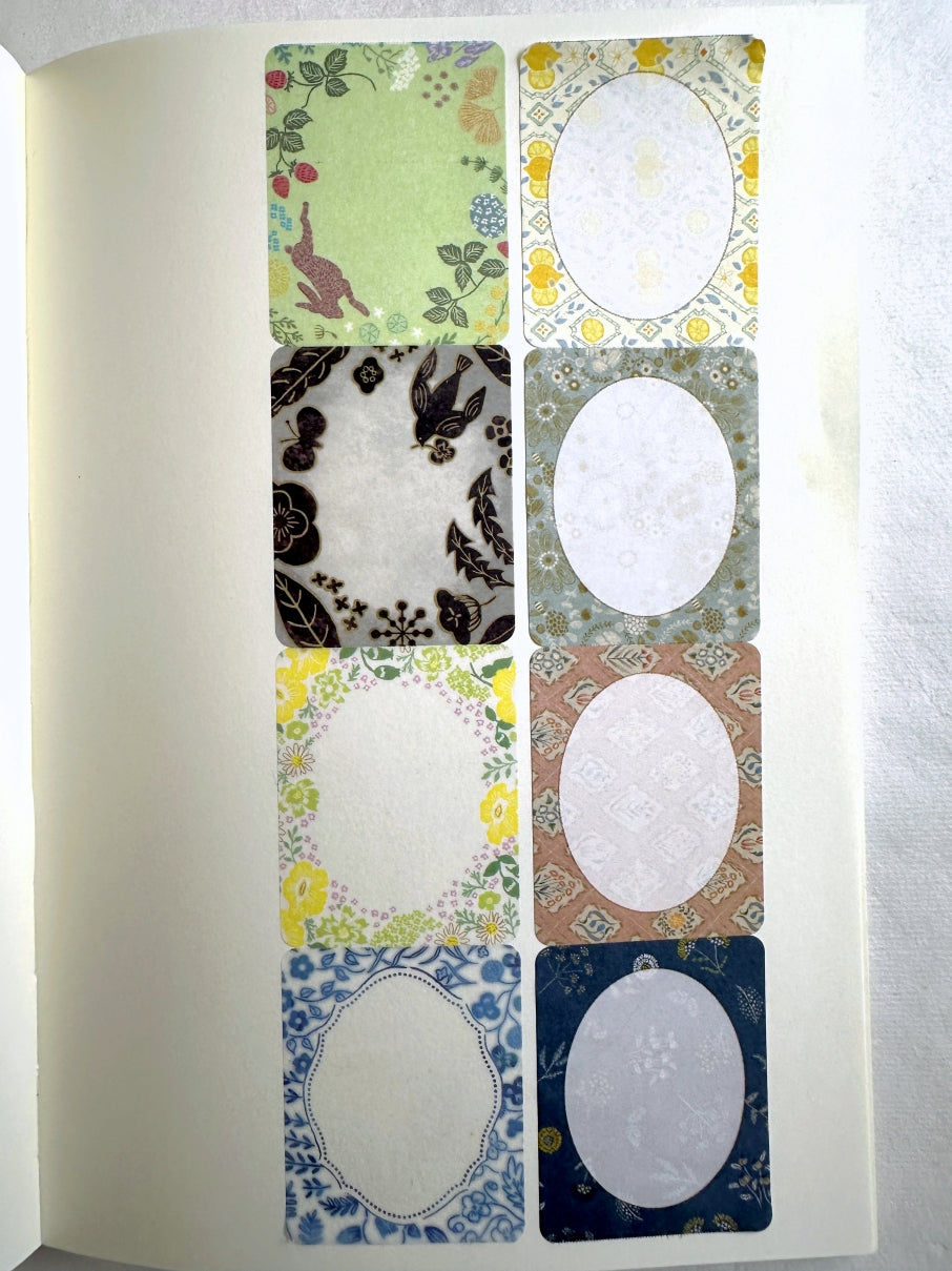 Keibunsha/MeriBUN - Treberol & Flower glassine sticky note rolls SAMPLES