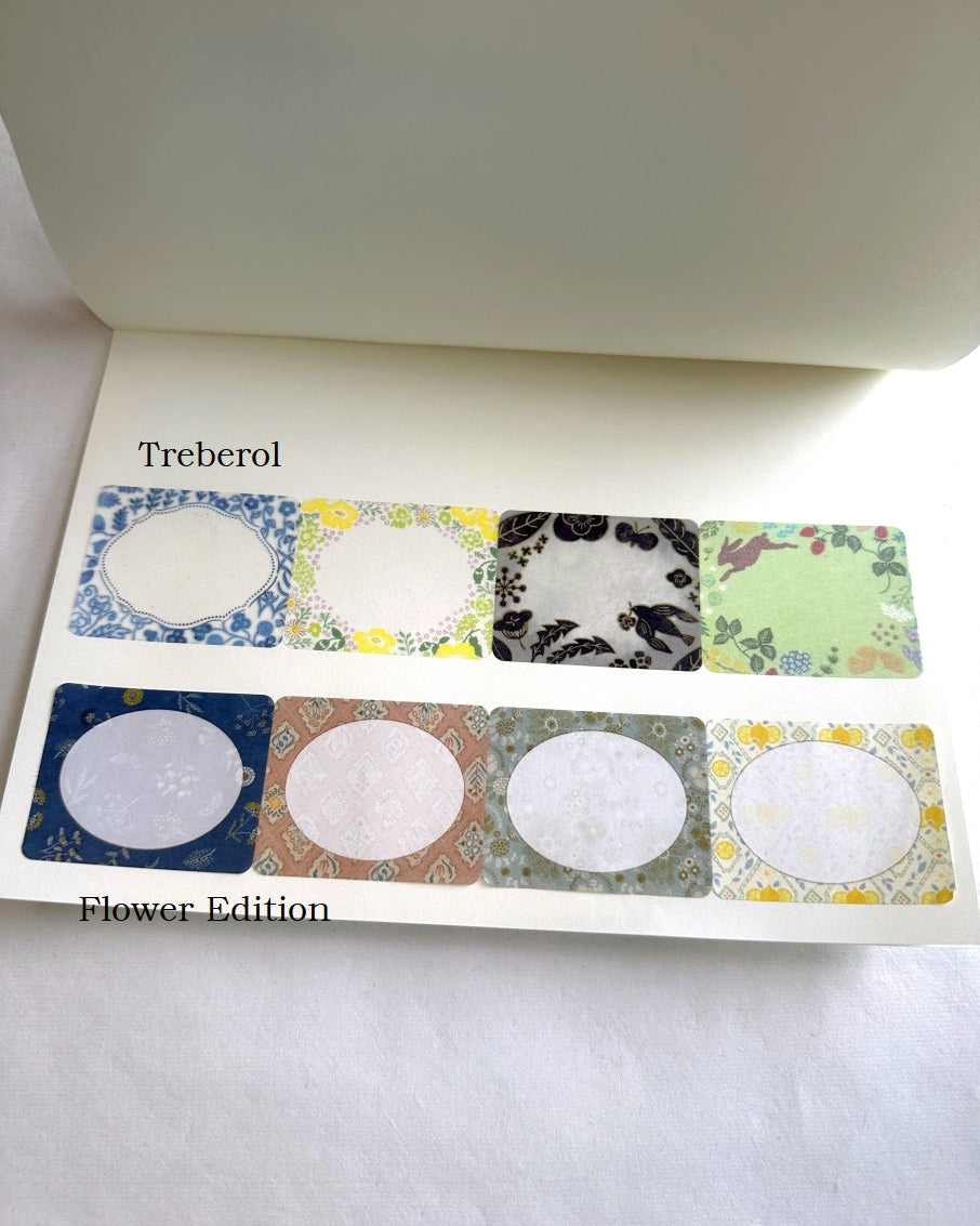 Keibunsha/MeriBUN - Treberol & Flower glassine sticky note rolls SAMPLES