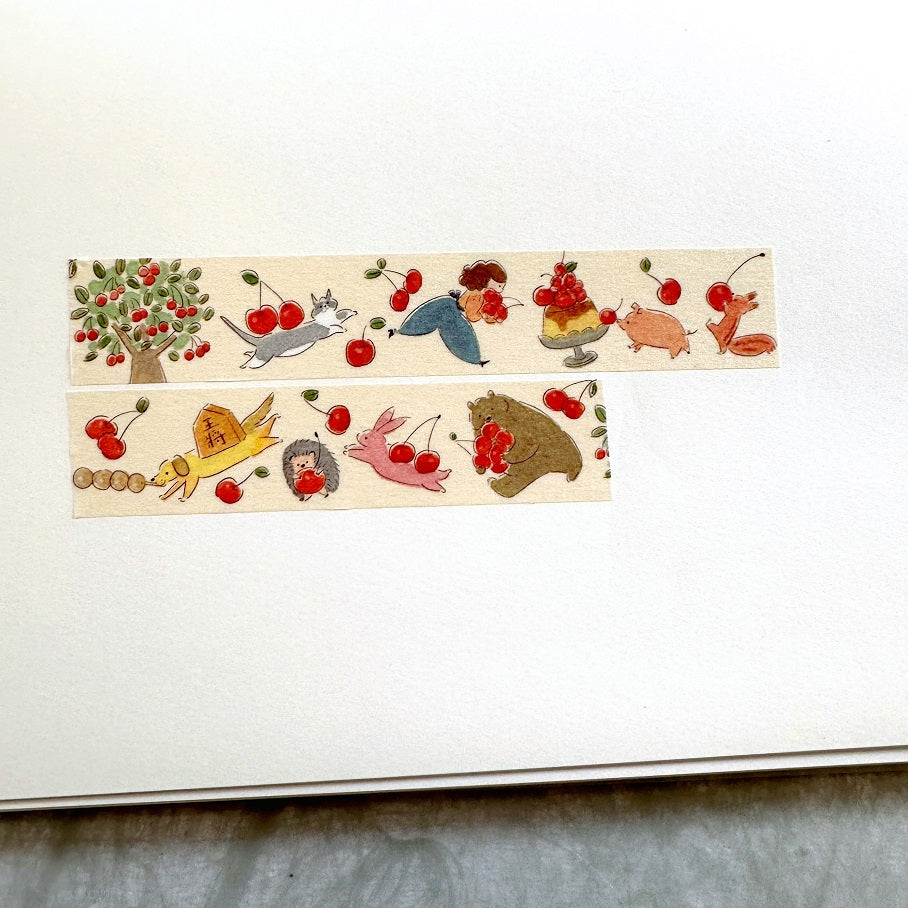 Keibunsha/MeriBUN - Cherry Picking washi tape SAMPLES
