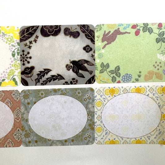 Keibunsha/MeriBUN - Treberol & Flower glassine sticky note rolls SAMPLES