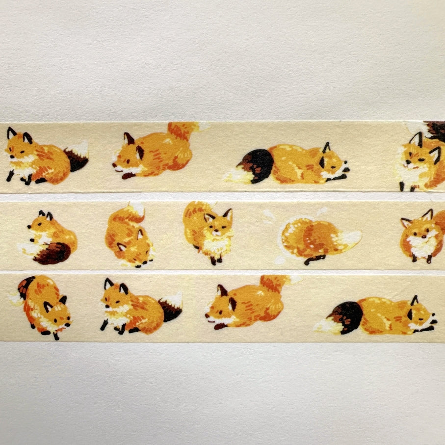 Kitsunebiyori - Fox & Starry Sky Ink washi tape SAMPLES