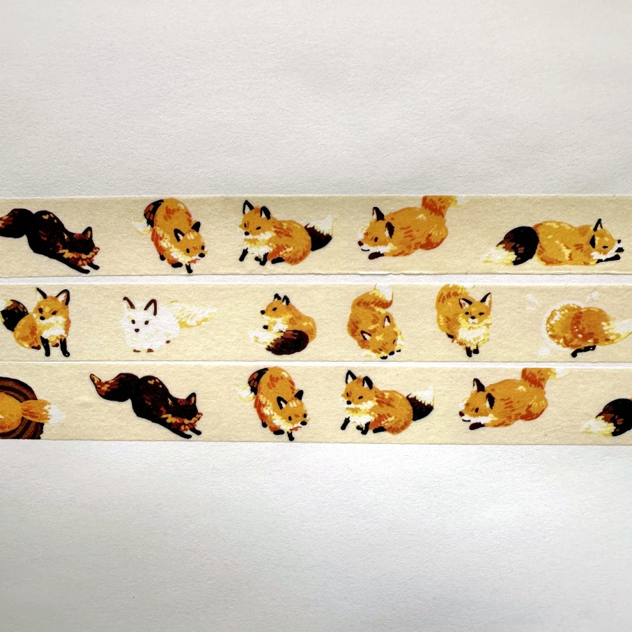 Kitsunebiyori - Fox & Starry Sky Ink washi tape SAMPLES