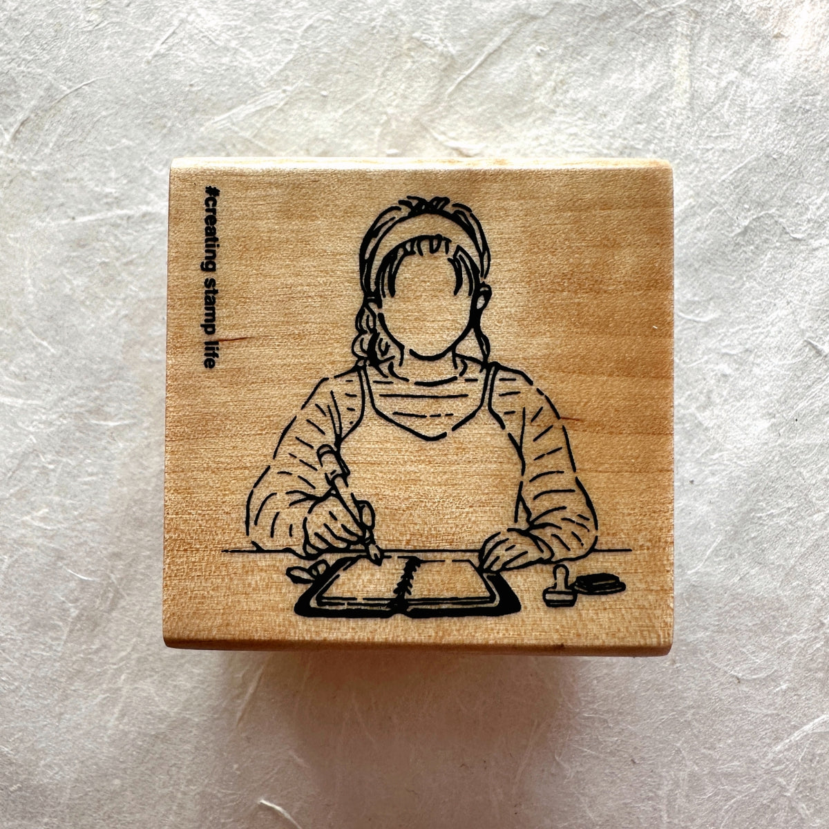 Kodomo No Kao - Notebook Girl rubber stamp [Pre-loved]