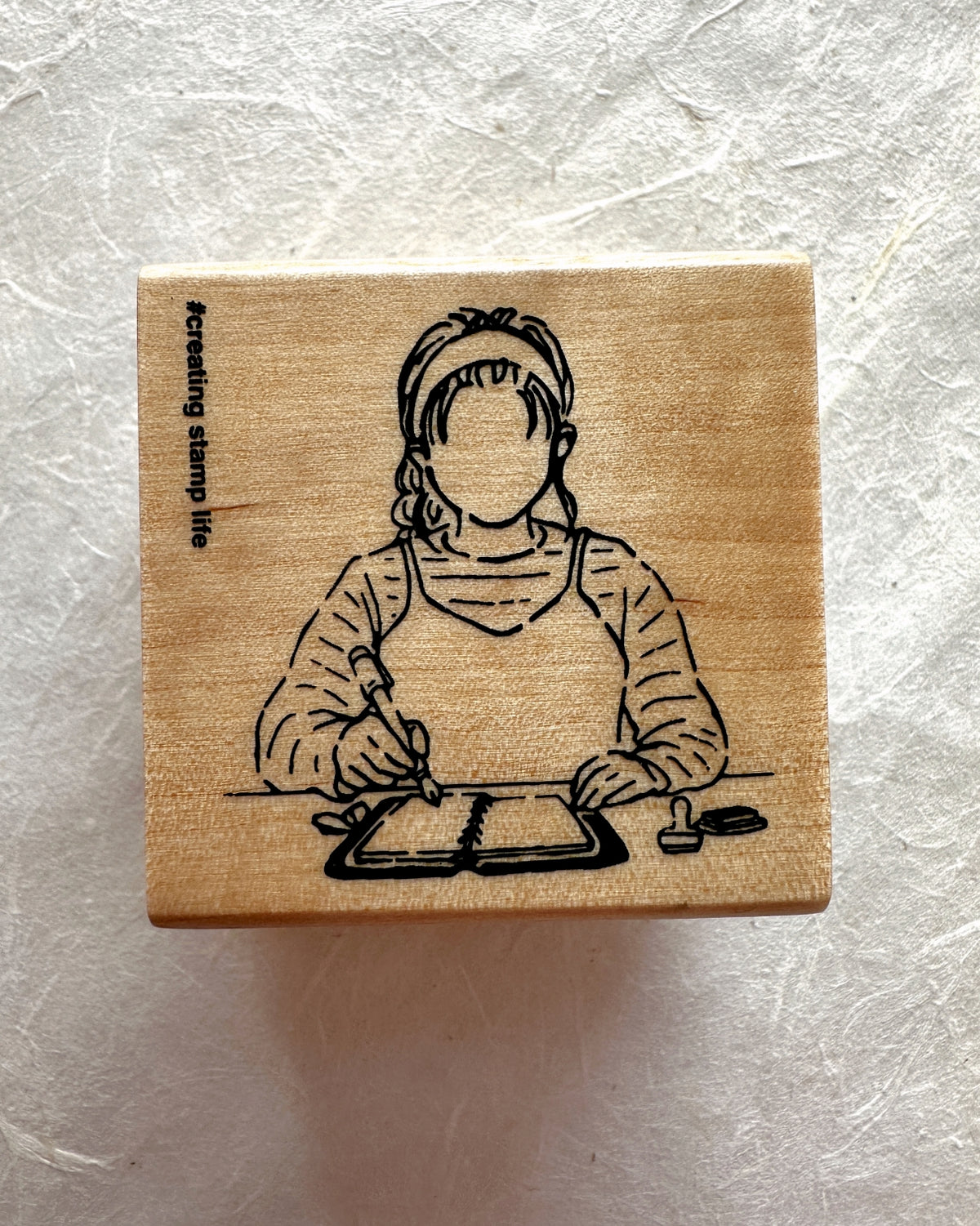 Kodomo No Kao - Notebook Girl rubber stamp [Pre-loved]