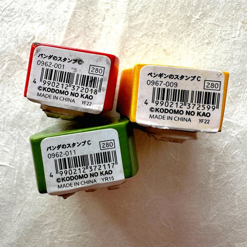 Kodomo No Kao - Panda series rubber stamps [Pre-loved]