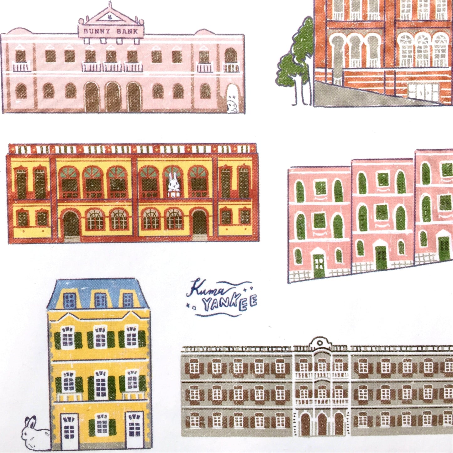 KumaYankee - Macao Portuguese Architecture Stickers