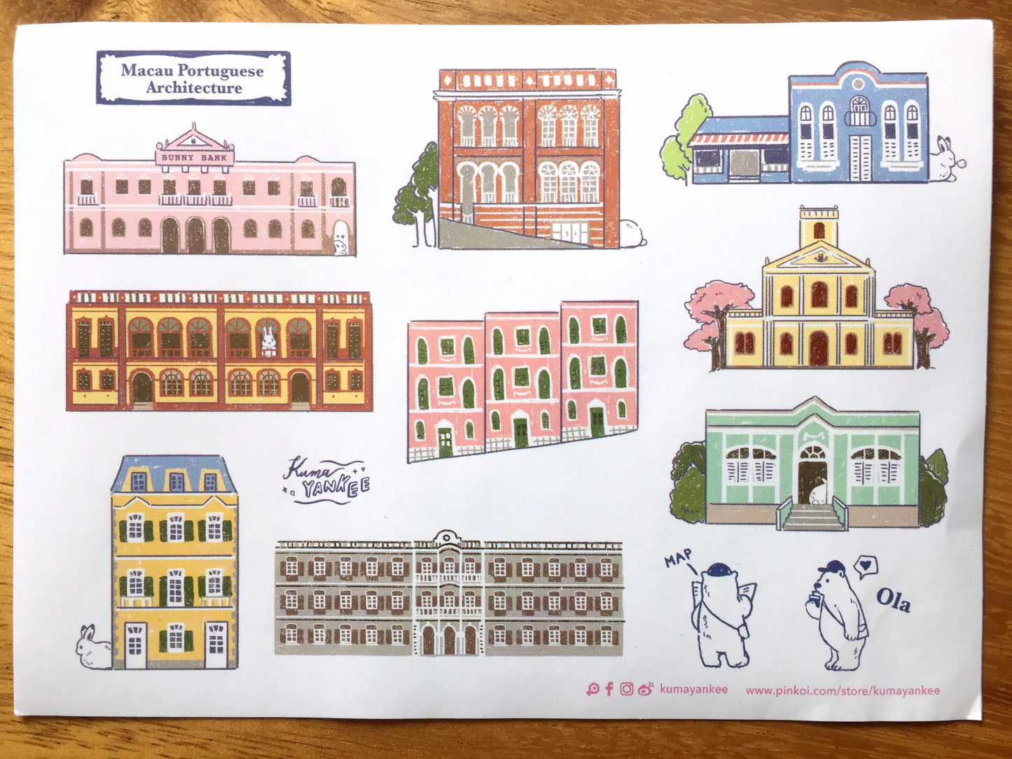 KumaYankee - Macao Portuguese Architecture Stickers