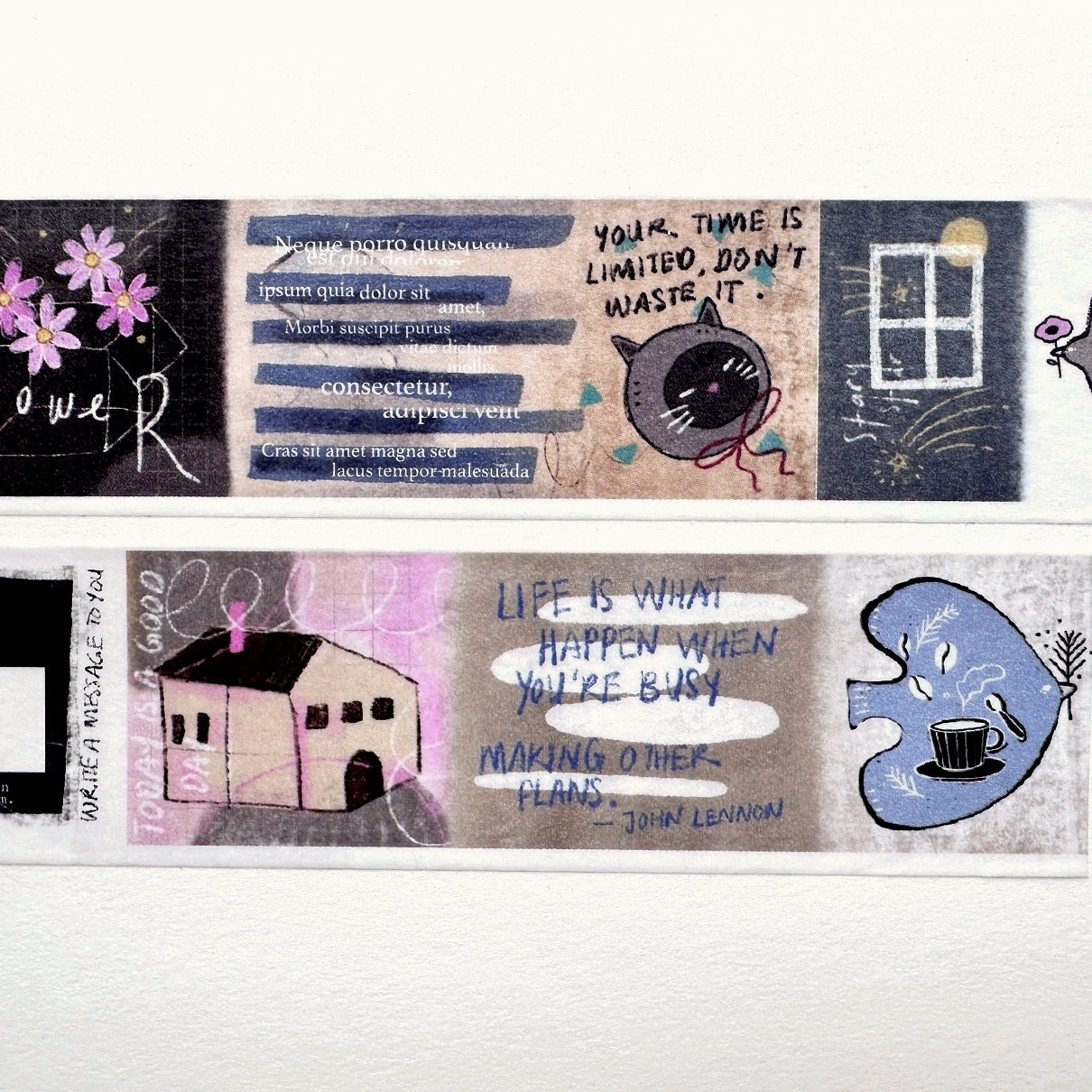 Kurukynki - Nonchalant washi tape SAMPLES