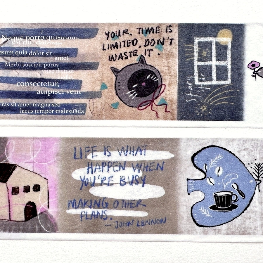Kurukynki - Nonchalant washi tape SAMPLES