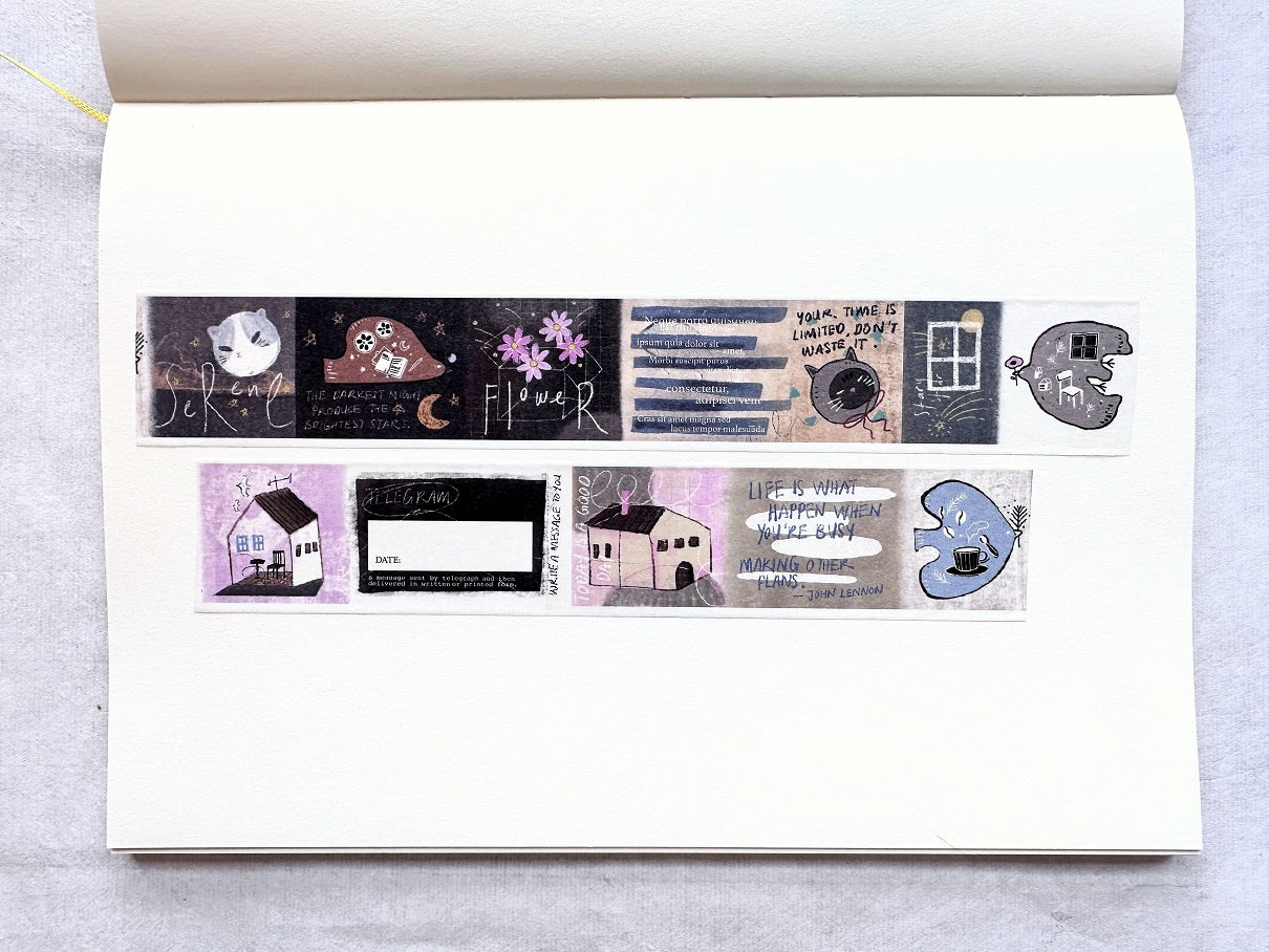 Kurukynki - Nonchalant washi tape SAMPLES