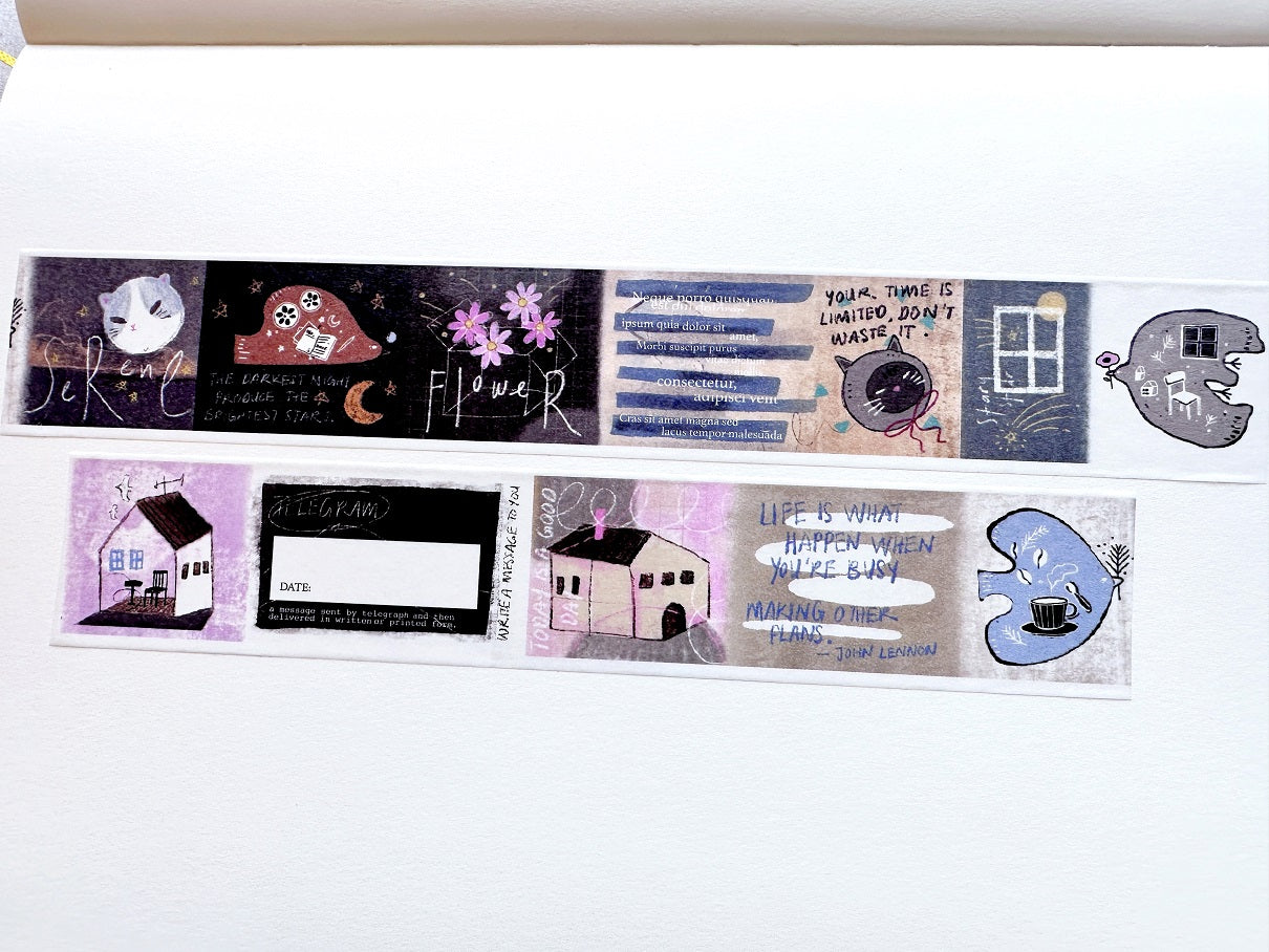Kurukynki - Nonchalant washi tape SAMPLES