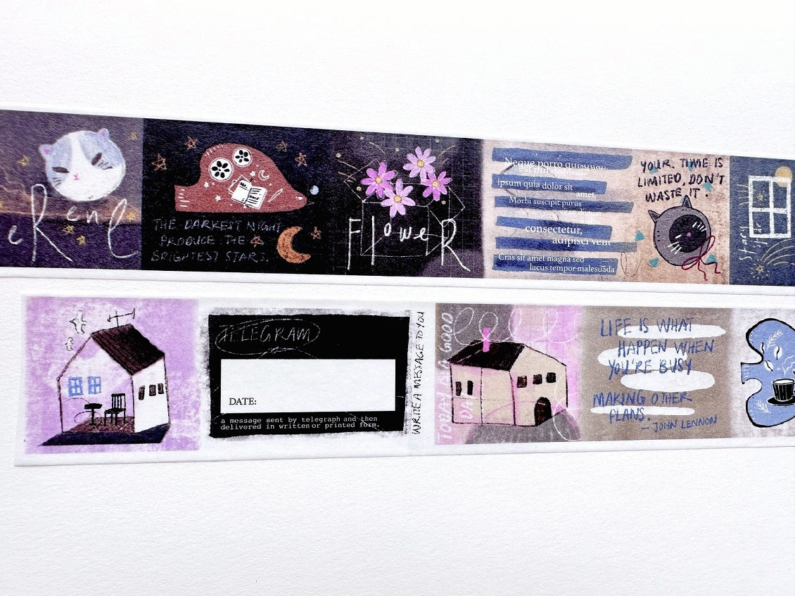 Kurukynki - Nonchalant washi tape SAMPLES