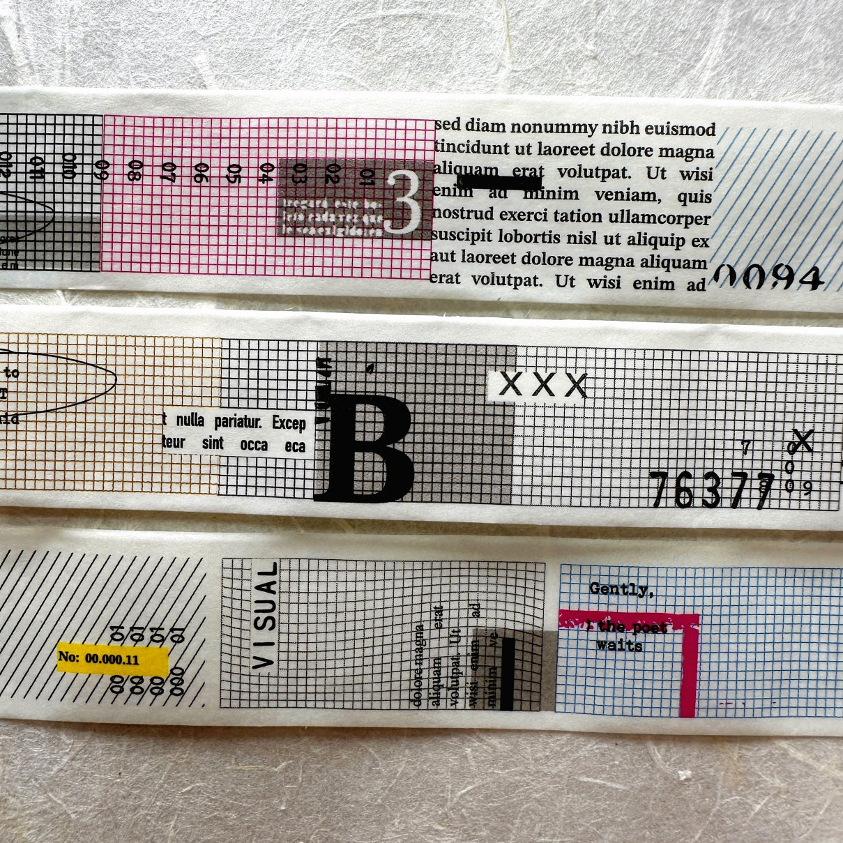 Kurukynki - Rough Out washi tape SAMPLES