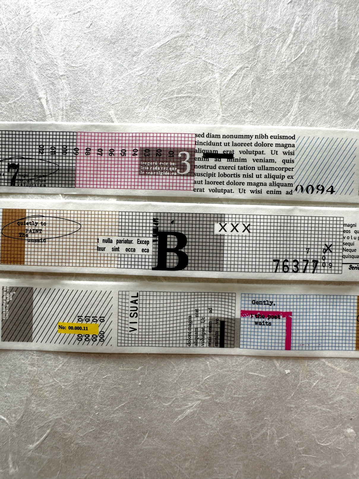Kurukynki - Rough Out washi tape SAMPLES