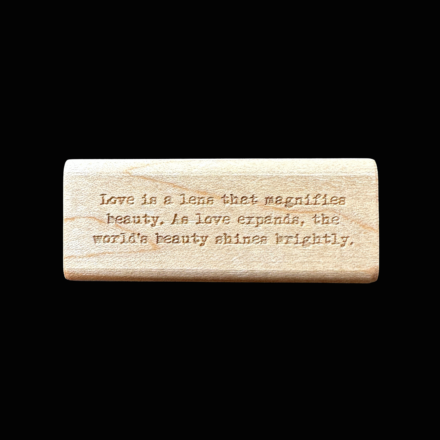 TAOthings Studio - "As love expands, the world's beauty shines brightly." rubber stamp