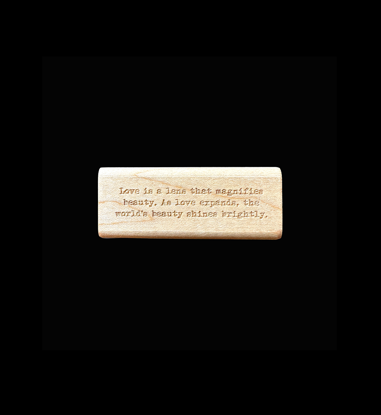 TAOthings Studio - "As love expands, the world's beauty shines brightly." rubber stamp