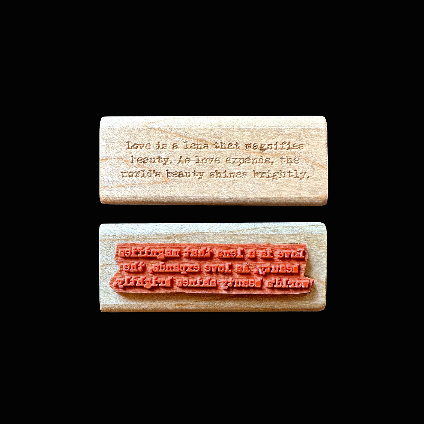 TAOthings Studio - "As love expands, the world's beauty shines brightly." rubber stamp