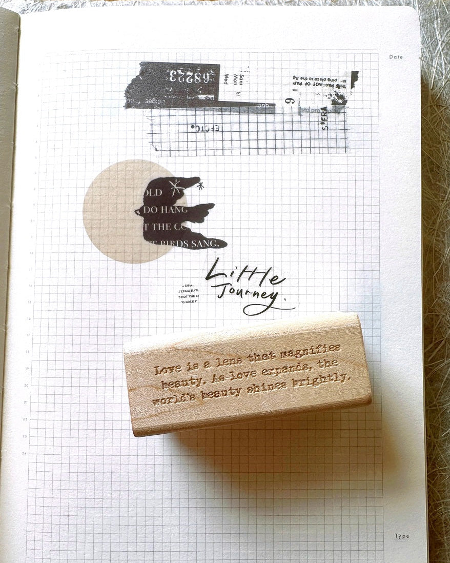 TAOthings Studio - "As love expands, the world's beauty shines brightly." rubber stamp