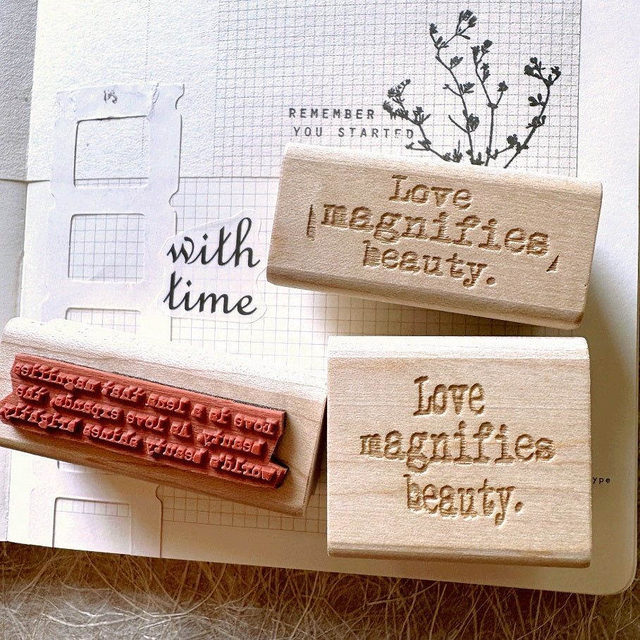 TAOthings Studio - Love Magnifies Beauty rubber stamps