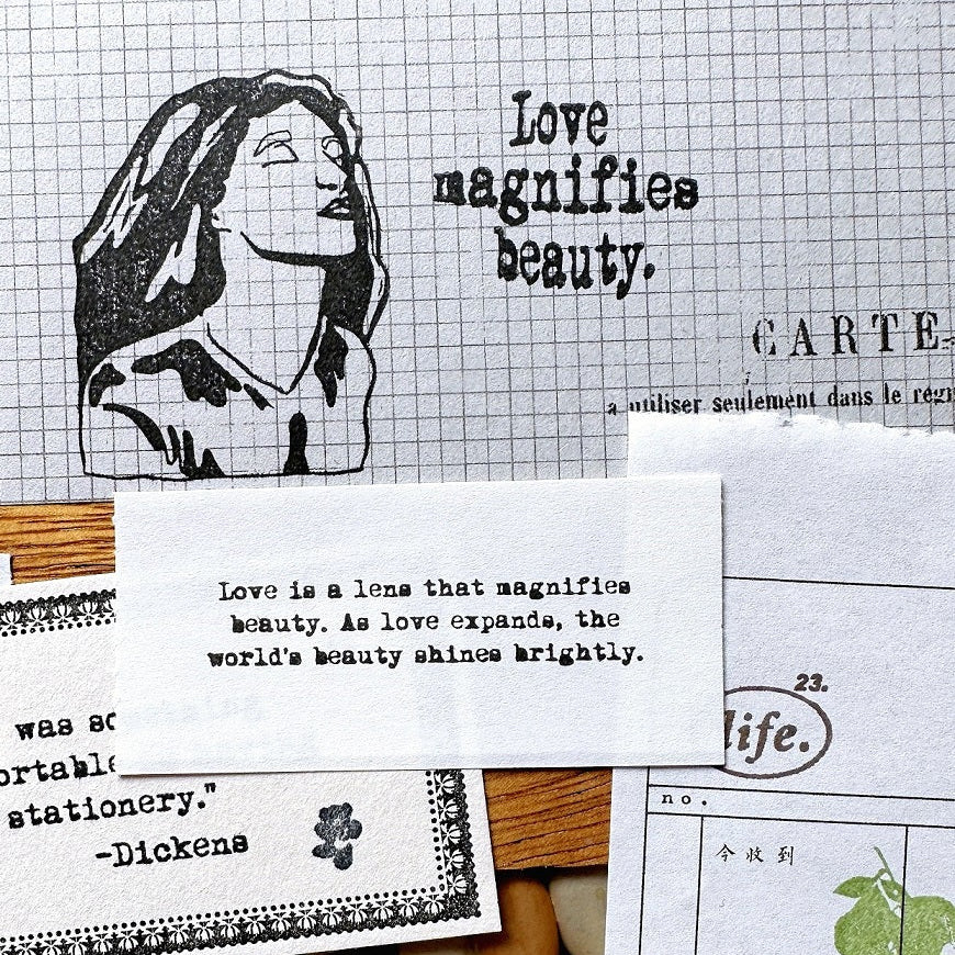 TAOthings Studio - "As love expands, the world's beauty shines brightly." rubber stamp