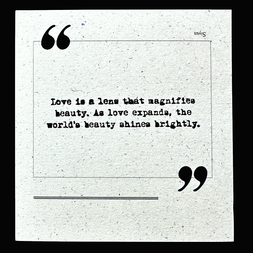 TAOthings Studio - "As love expands, the world's beauty shines brightly." rubber stamp