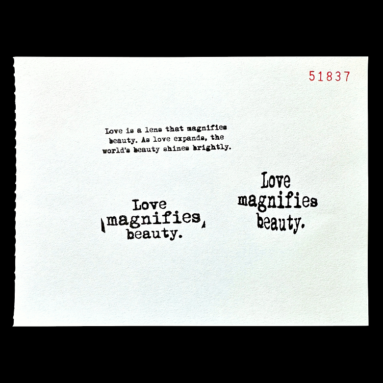TAOthings Studio - Love Magnifies Beauty ver. 2 rubber stamp