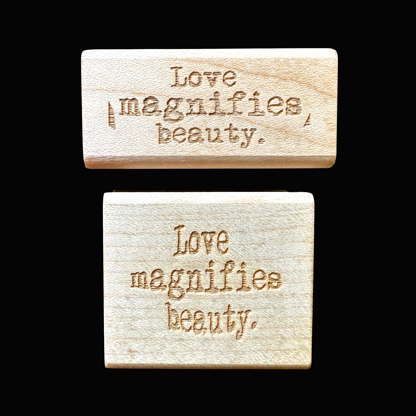 TAOthings Studio - Love Magnifies Beauty rubber stamps