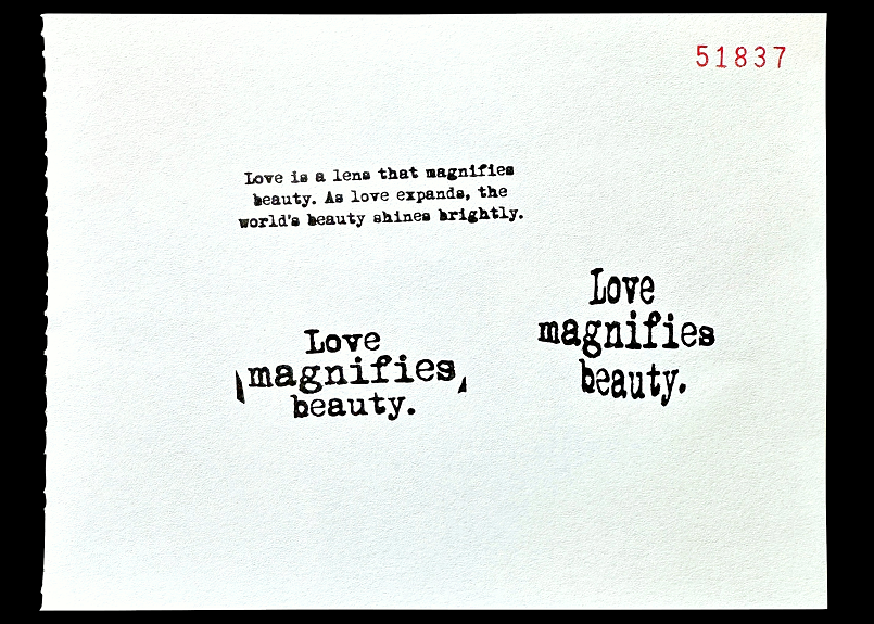 TAOthings Studio - Love Magnifies Beauty rubber stamps
