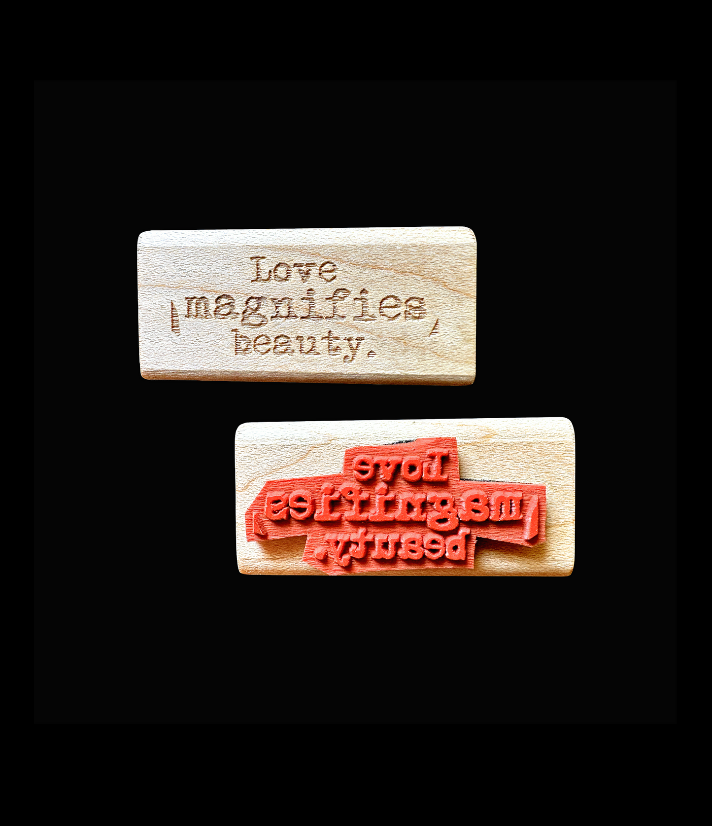 TAOthings Studio - Love Magnifies Beauty rubber stamps