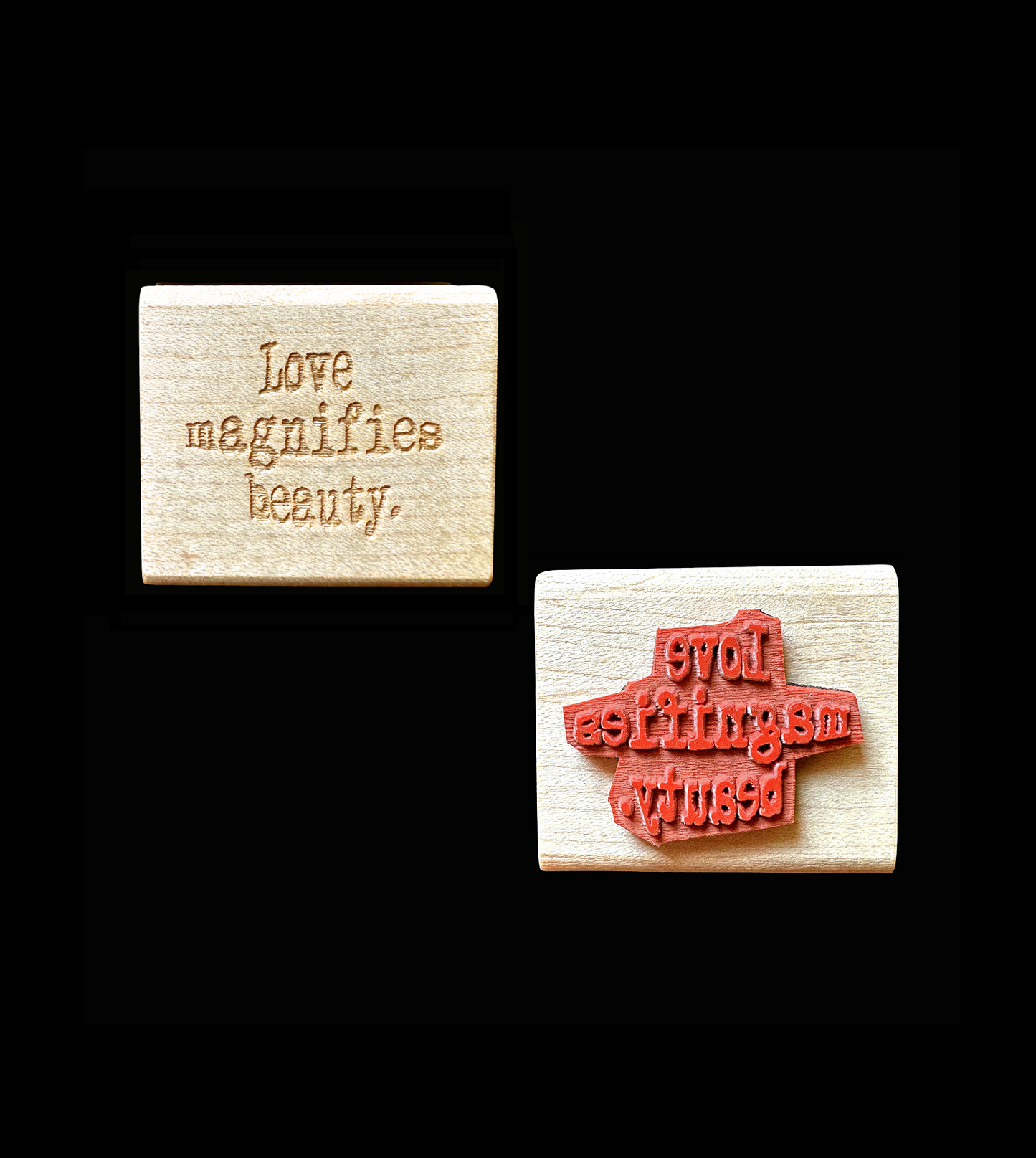 TAOthings Studio - Love Magnifies Beauty rubber stamps