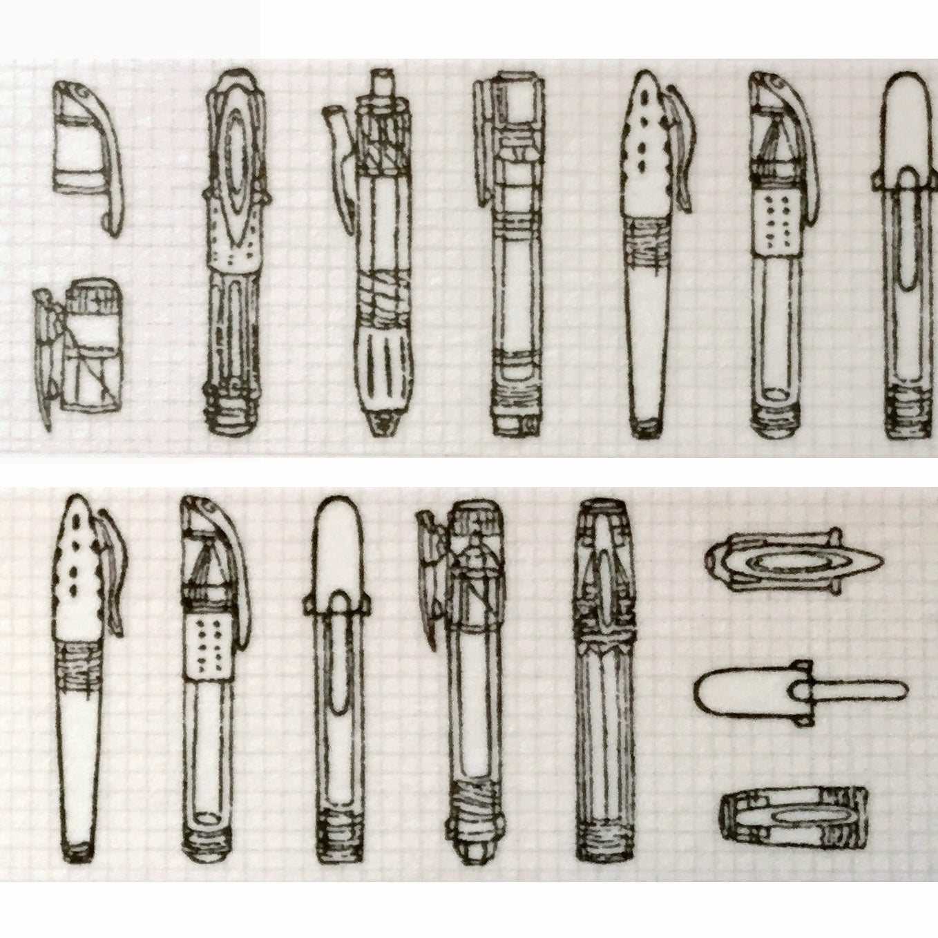 Lin Chia Ning - Pens washi tape SAMPLES