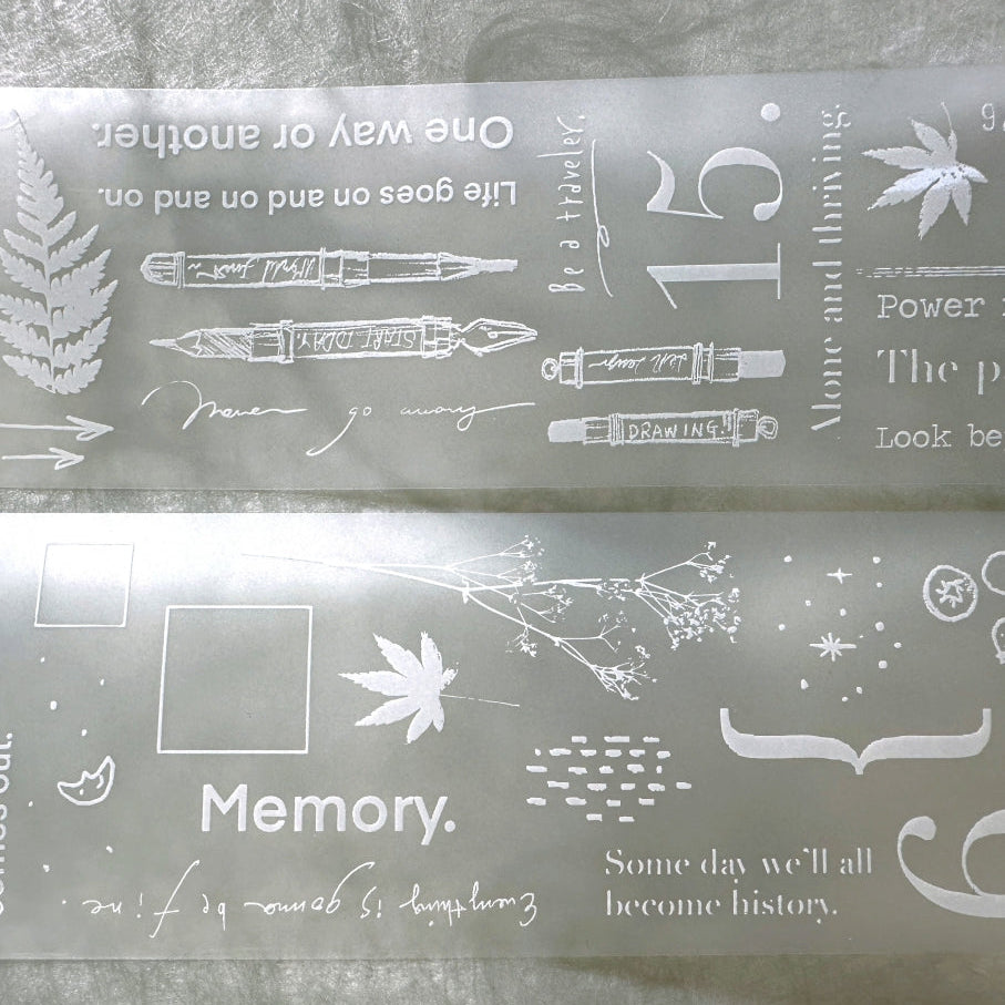 Lin Chia Ning - This and That White PET tape (5 cm x 200 cm) SAMPLES