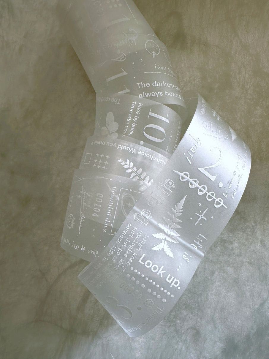 Lin Chia Ning - This and That White PET tape (5 cm x 200 cm) SAMPLES