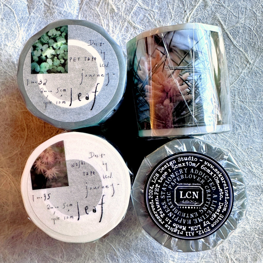 Lin Chia Ning - Journey Leaf PET tape & Washi tape (200 cm) SAMPLES
