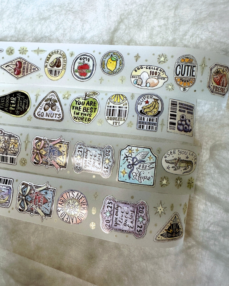 Lin Chia Ning - Sticker Club: Life PET & washi tape SAMPLES