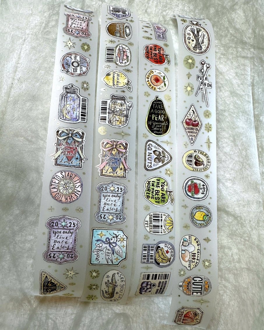 Lin Chia Ning - Sticker Club: Life PET & washi tape SAMPLES