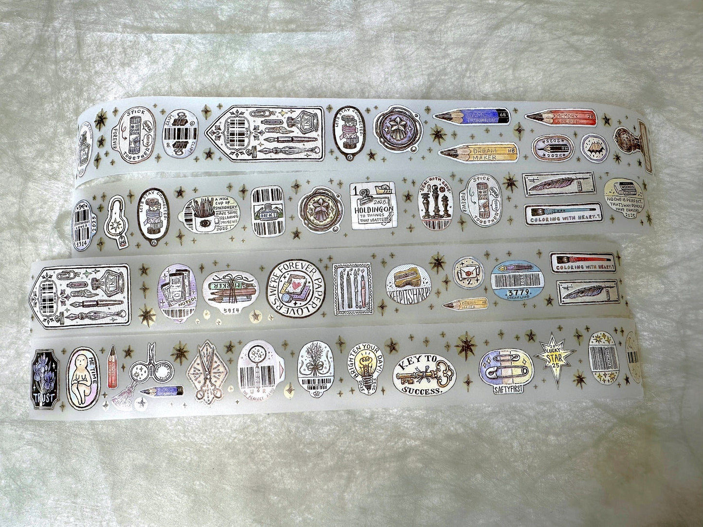 Lin Chia Ning - Sticker Club: Stationery PET & washi tape SAMPLES