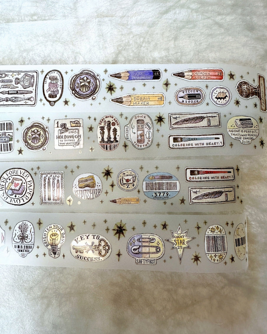 Lin Chia Ning - Sticker Club: Stationery PET & washi tape SAMPLES