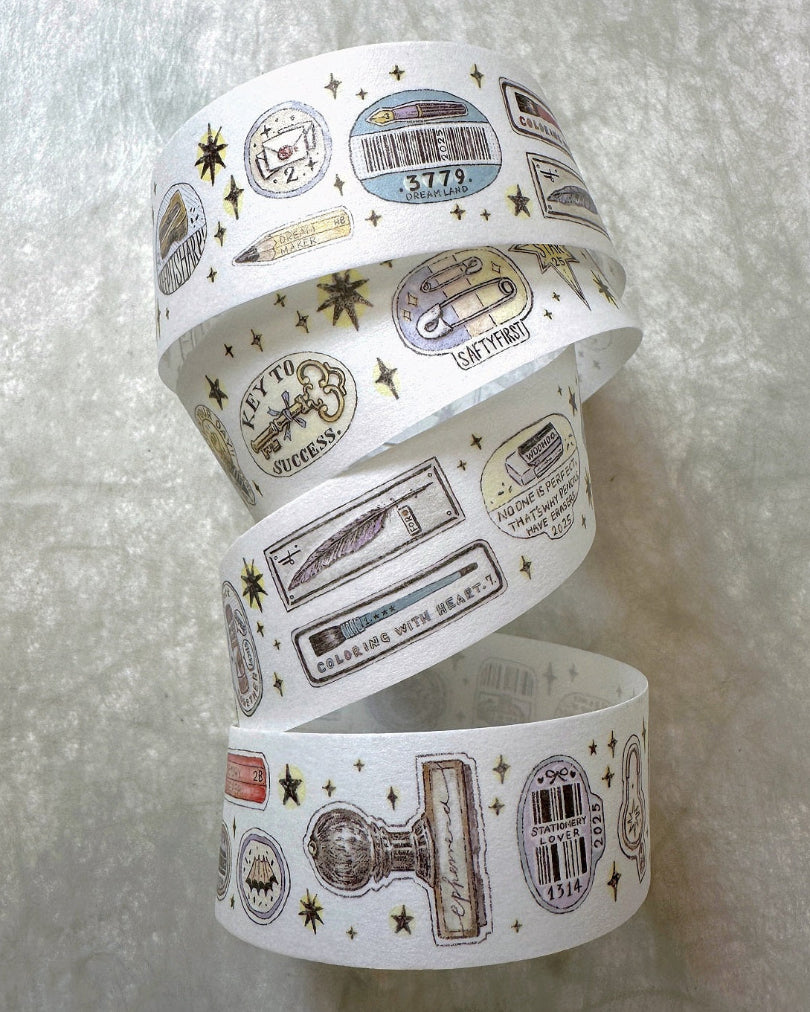 Lin Chia Ning - Sticker Club: Stationery PET & washi tape SAMPLES
