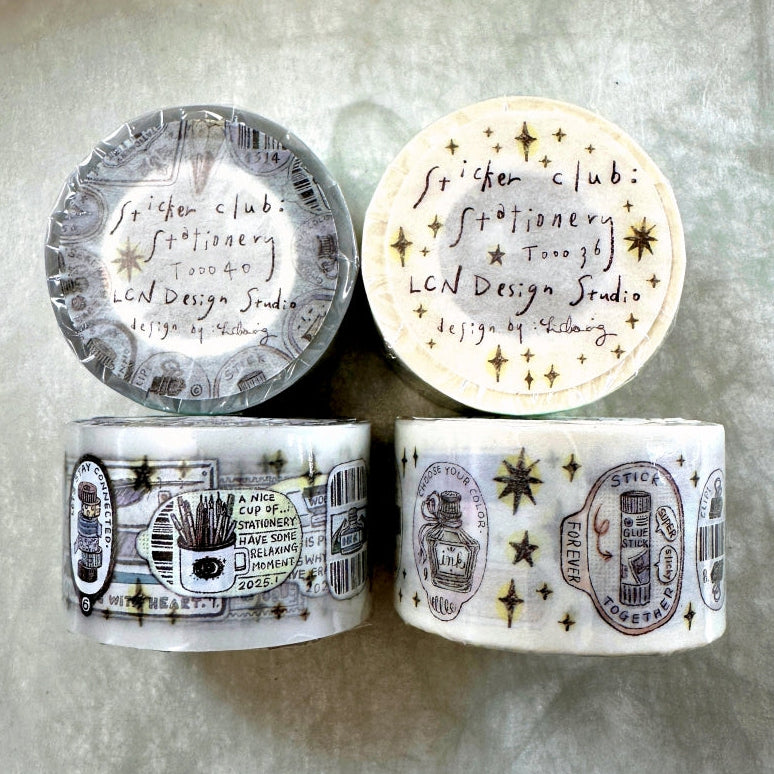 Lin Chia Ning - Sticker Club: Stationery PET & washi tape SAMPLES
