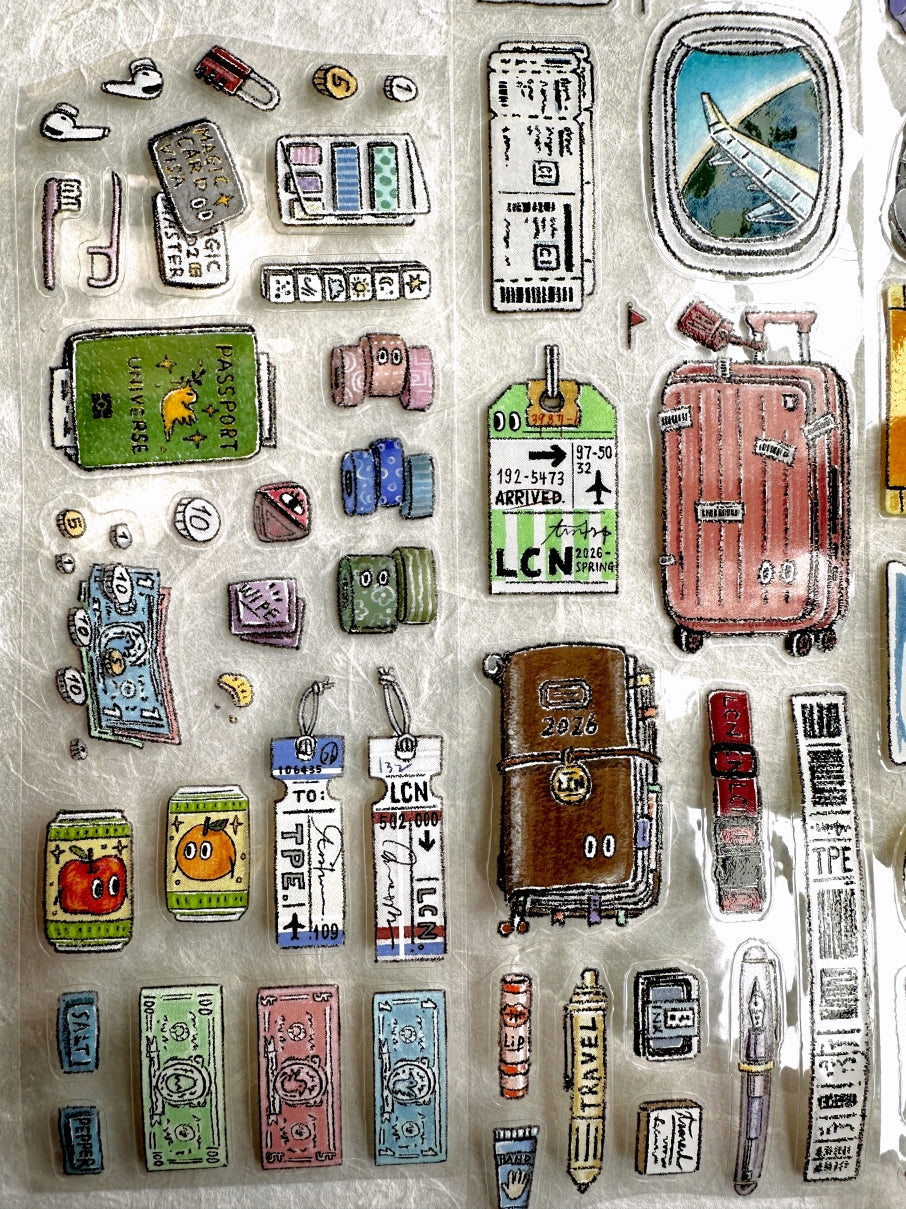 Lin Chia Ning - Travel Essentials kiss-cut PET tape SAMPLES