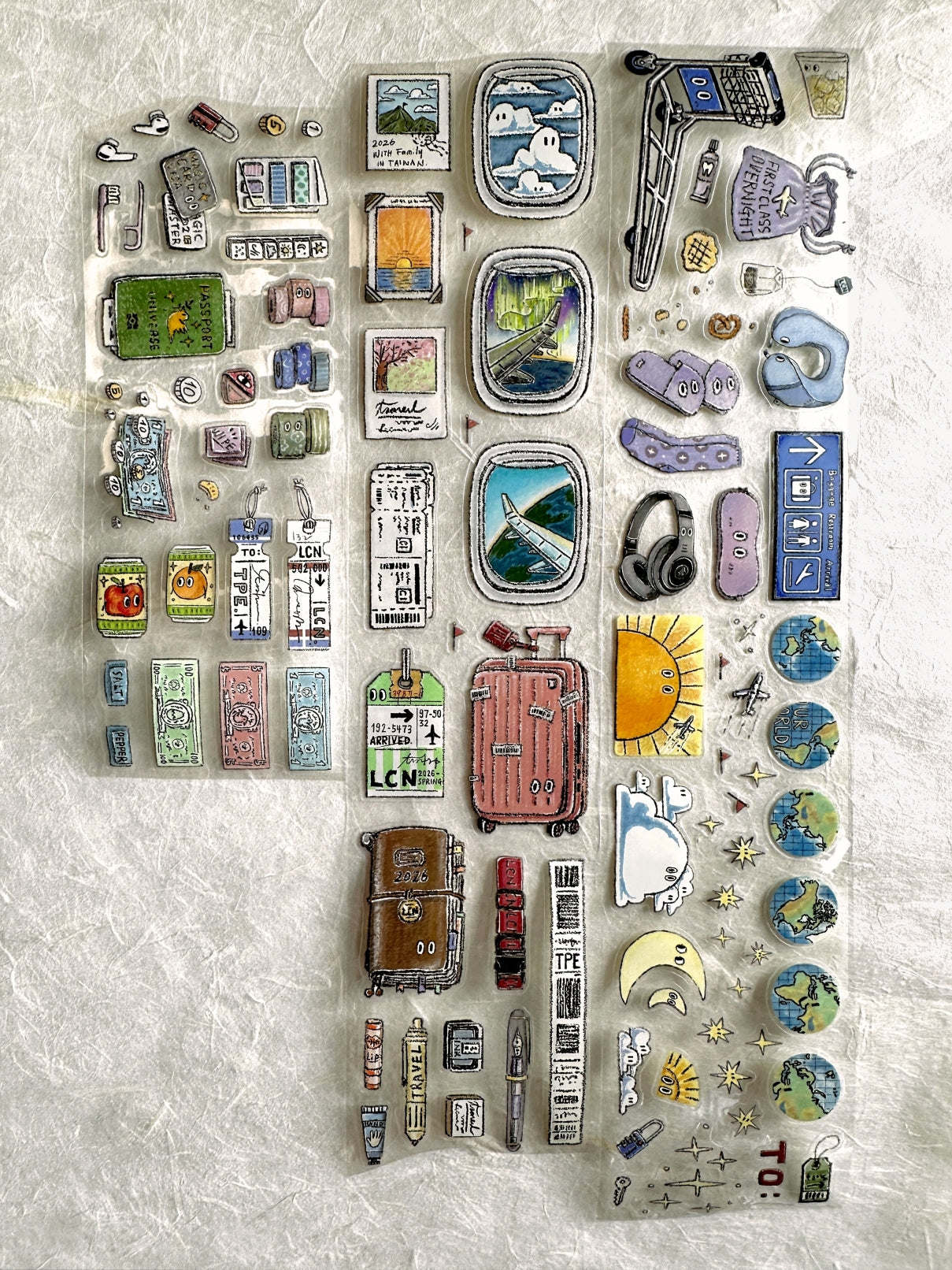 Lin Chia Ning - Travel Essentials kiss-cut PET tape SAMPLES