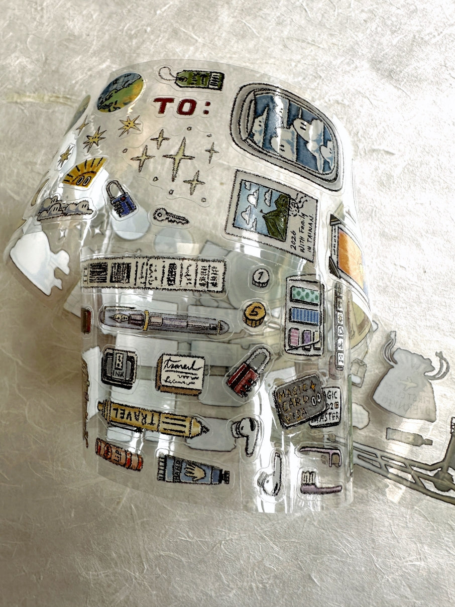 Lin Chia Ning - Travel Essentials kiss-cut PET tape SAMPLES