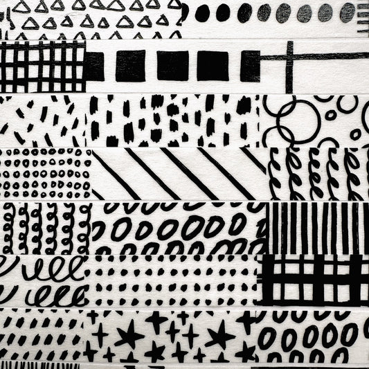 Lin Chia Ning - Hand-drawn Patterns washi tape (200 cm) SAMPLES