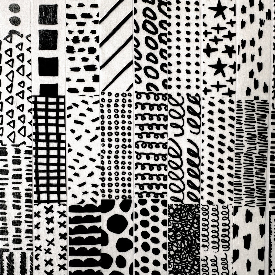 Lin Chia Ning - Hand-drawn Patterns washi tape (200 cm) SAMPLES