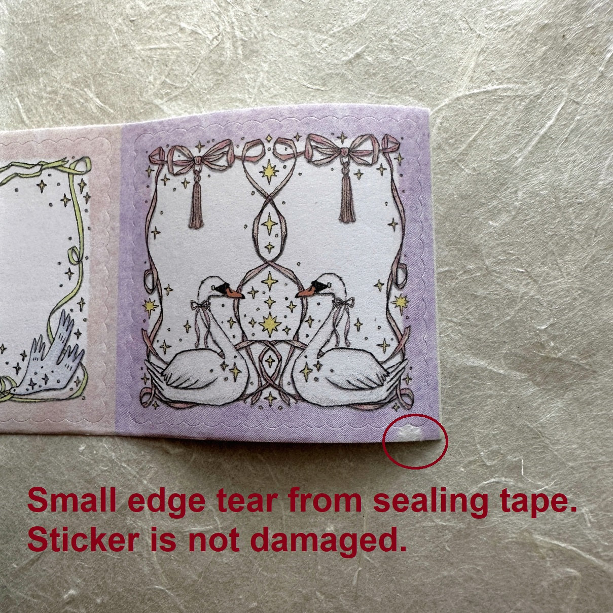 Lin Chia Ning - They Fly kiss-cut memo tape SAMPLE | **DISCOUNTED due to minor edge damage at start of roll