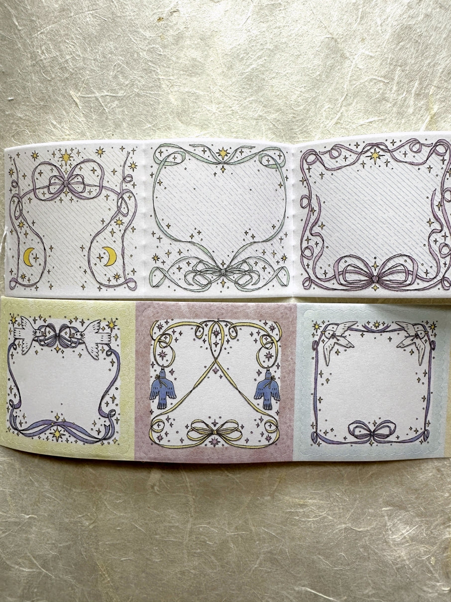 Lin Chia Ning - Bow Frames perforated peel-and-stick memo tape SAMPLES