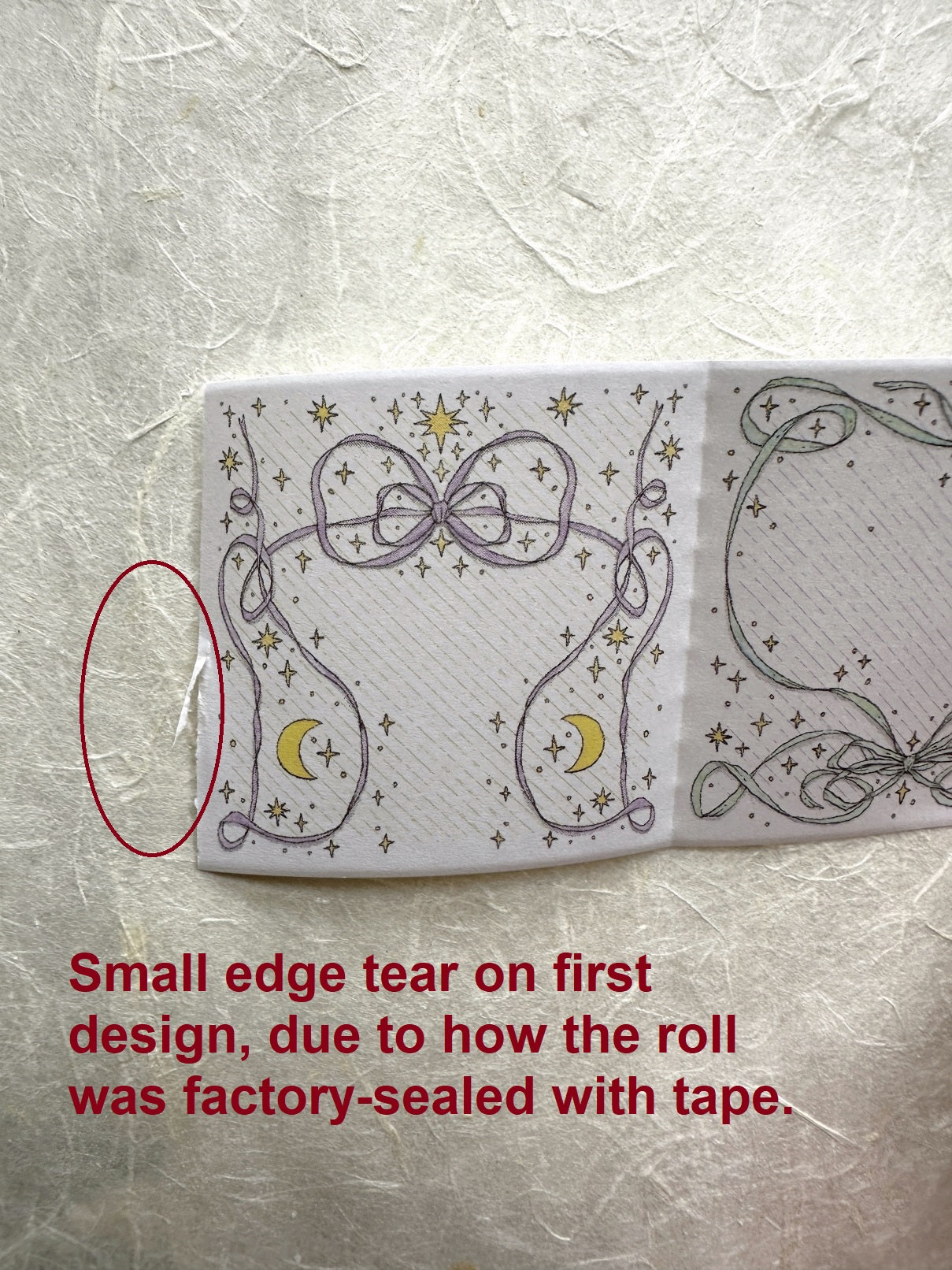 Lin Chia Ning - Bow Frames memo tape SAMPLE | **DISCOUNTED due to minor edge damage at start of roll